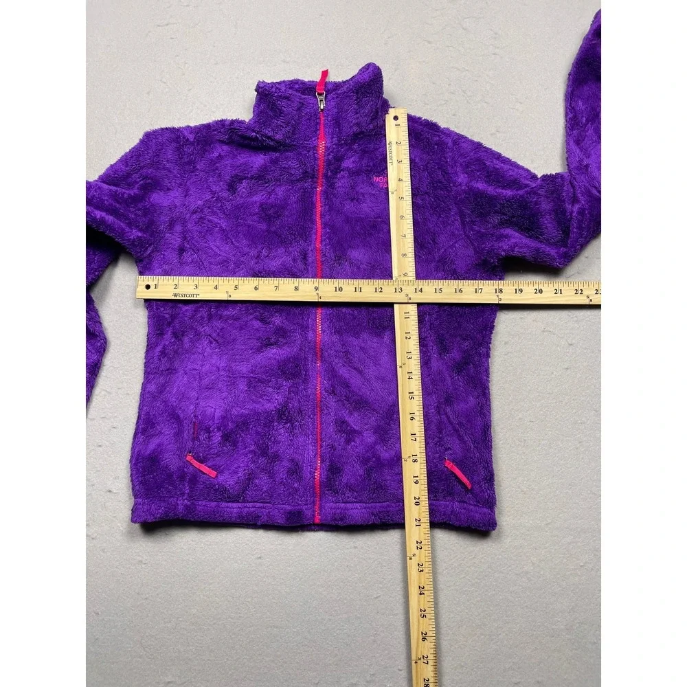 The North Face Girls Osito Fleece Jacket Purple Pink Full Zip Size L 14/16